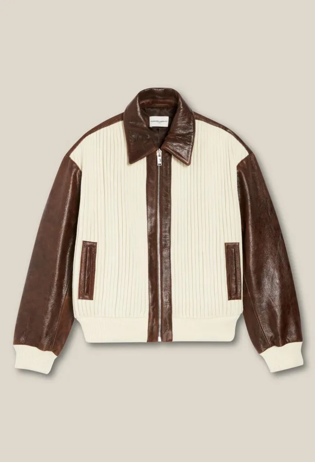 Claudie Pierlot Brown TwoTone Bomber Jacket Dualcolor Women Jackets Claudie Pierlot Brown TwoTone Bomber Jacket Dualcolor Women Jackets