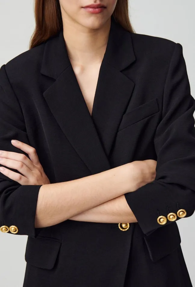 Claudie Pierlot Buttoned Blazer Black Women Blazers Claudie Pierlot Buttoned Blazer Black Women Blazers