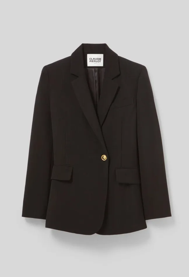 Claudie Pierlot Buttoned Blazer Black Women Blazers Claudie Pierlot Buttoned Blazer Black Women Blazers
