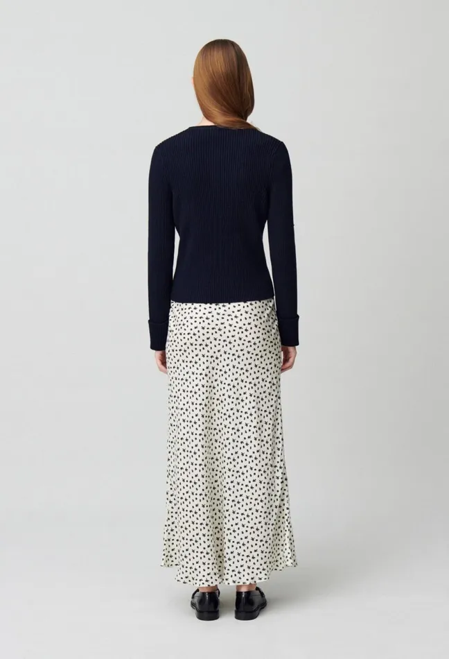 Claudie Pierlot Buttoned WoolBlend Cardigan Navy Women Knitwear And Cardigans Claudie Pierlot Buttoned WoolBlend Cardigan Navy Women Knitwear And Cardigans
