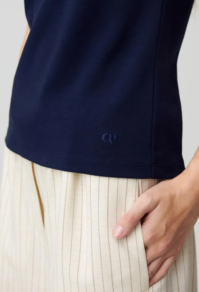 Claudie Pierlot Cp Cotton TShirt Navy Women TShirts