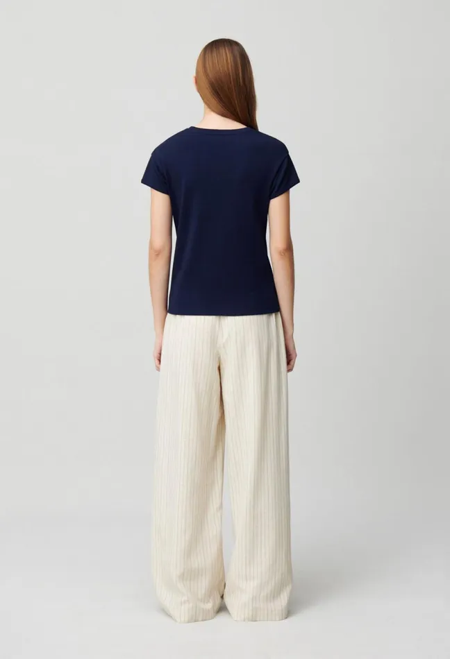 Claudie Pierlot Cp Cotton TShirt Navy Women TShirts