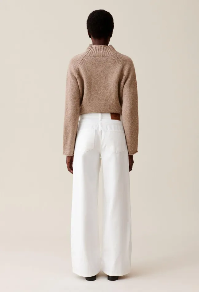 Claudie Pierlot Ecru Michel Baggy Straight Jeans Women Jeans And Trousers Claudie Pierlot Ecru Michel Baggy Straight Jeans Women Jeans And Trousers