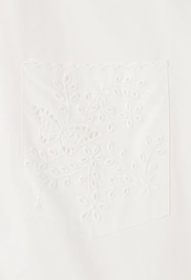 Claudie Pierlot Embroidered White Shirt Women Tops And Shirts Claudie Pierlot Embroidered White Shirt Women Tops And Shirts