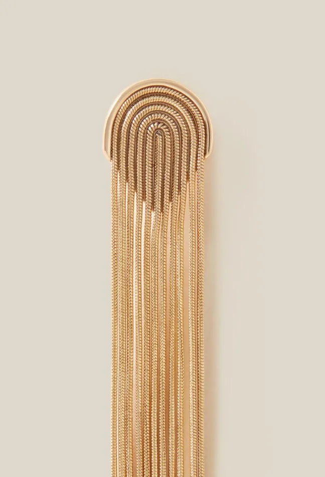 Claudie Pierlot Gold Cascade Earrings Women Jewellery And Scrunchies