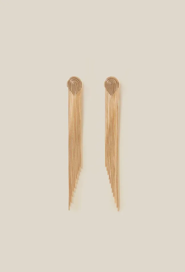 Claudie Pierlot Gold Cascade Earrings Women Jewellery And Scrunchies