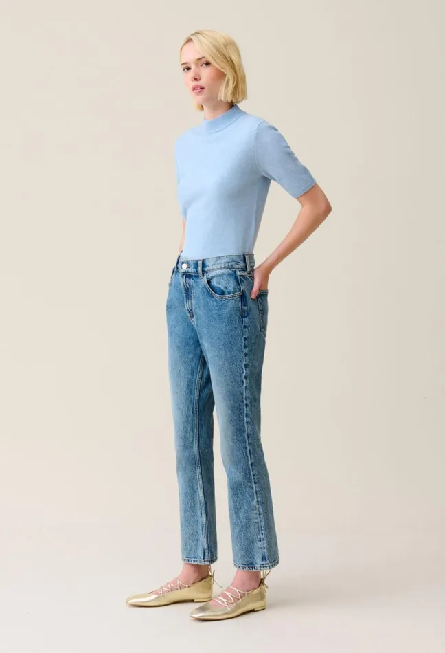 Claudie Pierlot Jean Louis Light Flare Jeans Denim Very Light Blue Women Jeans And Trousers