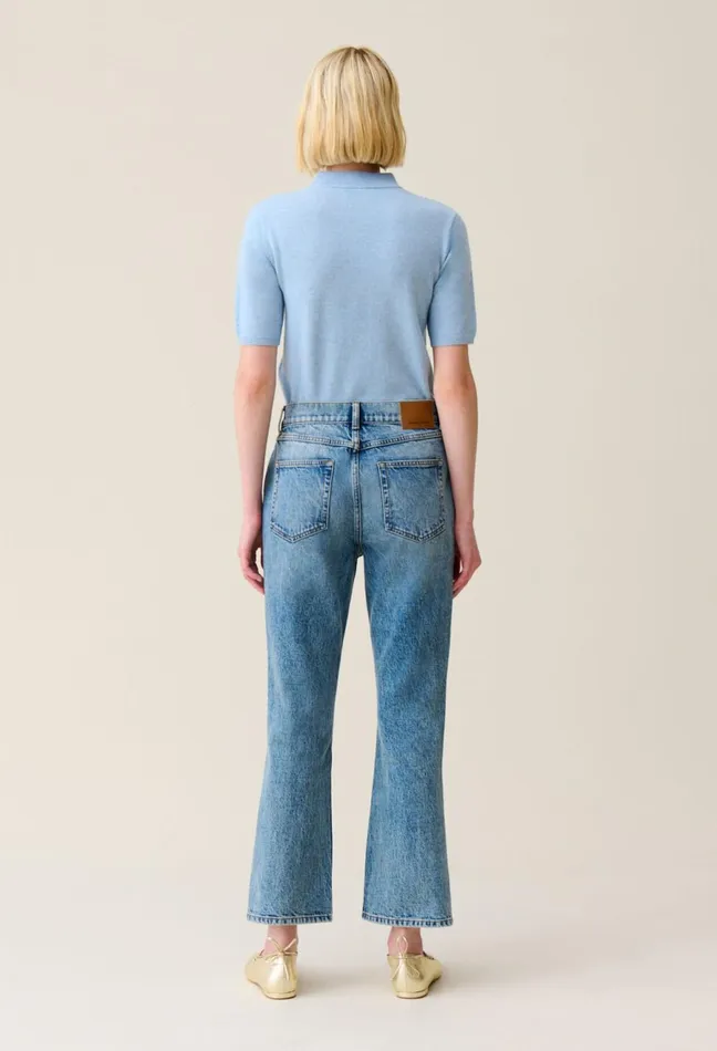 Claudie Pierlot Jean Louis Light Flare Jeans Denim Very Light Blue Women Jeans And Trousers