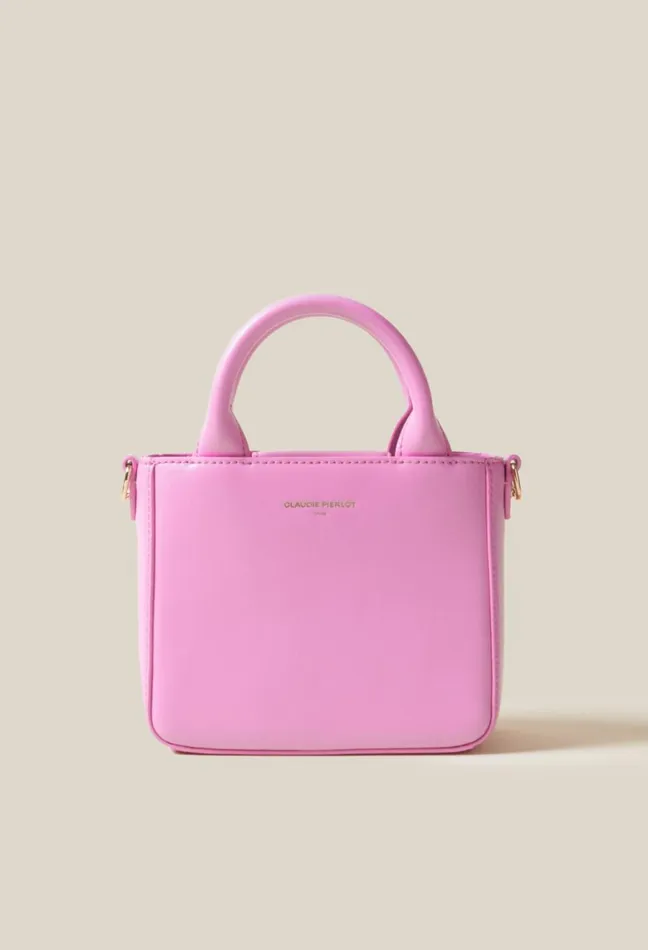Claudie Pierlot Mini Anouck Smooth Leather Bag Pink Women Small Bags Claudie Pierlot Mini Anouck Smooth Leather Bag Pink Women Small Bags