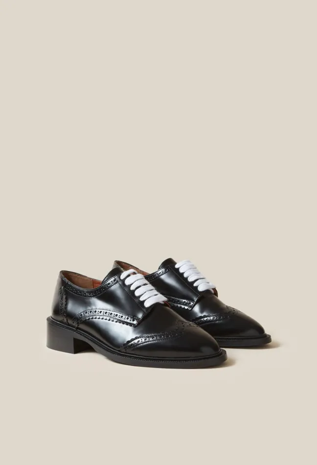 Claudie Pierlot Patent Leather Derbies Dualcolor Women Loafers