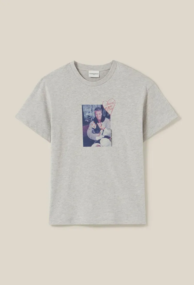 Claudie Pierlot Printed TShirt Mottled Grey Women TShirts Claudie Pierlot Printed TShirt Mottled Grey Women TShirts