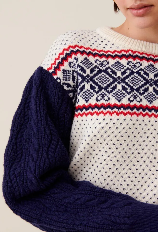 Claudie Pierlot RoundNeck Patterned Jumper Multicolored Women Knitwear And Cardigans Claudie Pierlot RoundNeck Patterned Jumper Multicolored Women Knitwear And Cardigans