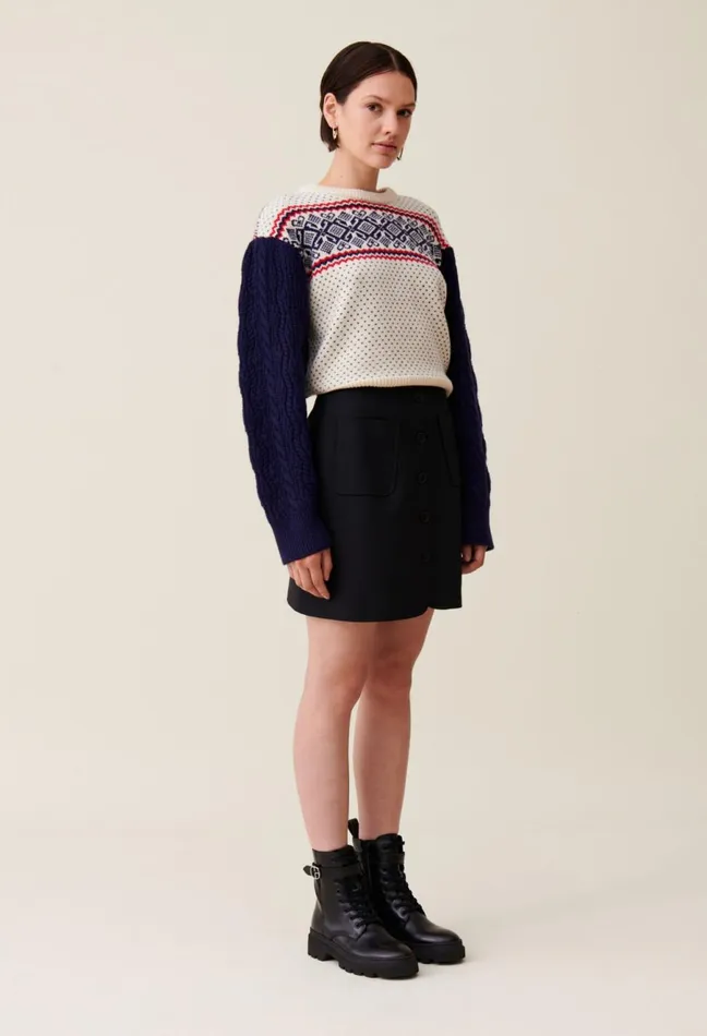 Claudie Pierlot RoundNeck Patterned Jumper Multicolored Women Knitwear And Cardigans Claudie Pierlot RoundNeck Patterned Jumper Multicolored Women Knitwear And Cardigans