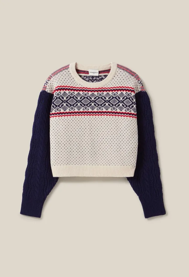 Claudie Pierlot RoundNeck Patterned Jumper Multicolored Women Knitwear And Cardigans Claudie Pierlot RoundNeck Patterned Jumper Multicolored Women Knitwear And Cardigans