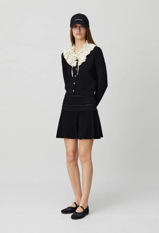 Claudie Pierlot Short FineKnit Skirt Black Women Skirts And Shorts Claudie Pierlot Short FineKnit Skirt Black Women Skirts And Shorts