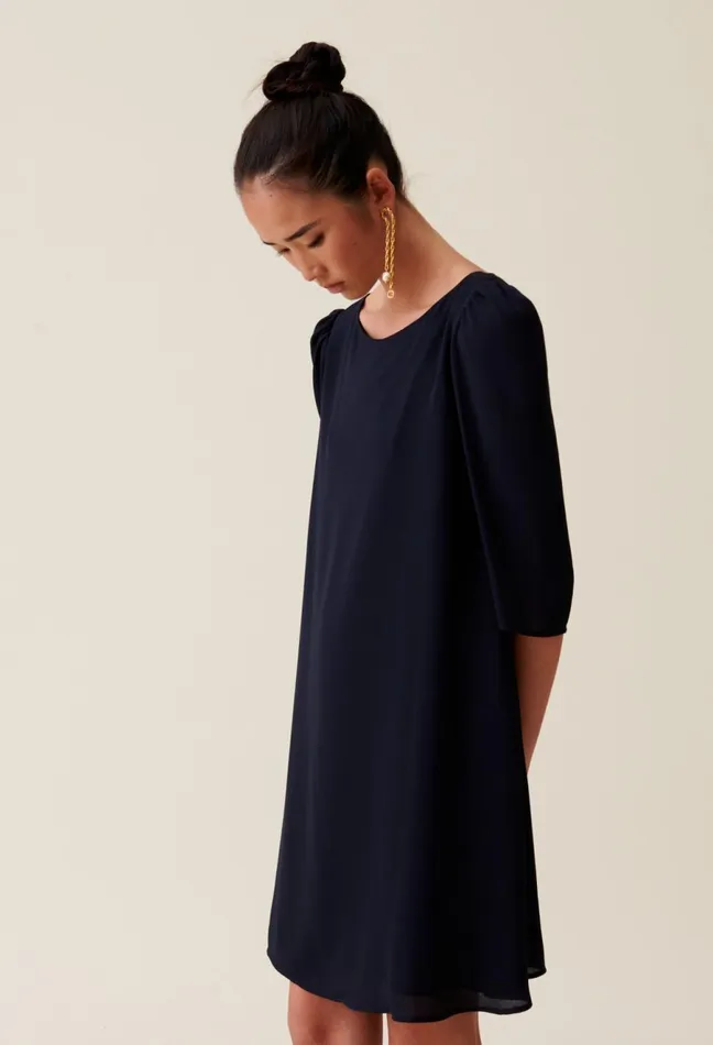 Claudie Pierlot Short Rififi Dress Navy Women Dresses