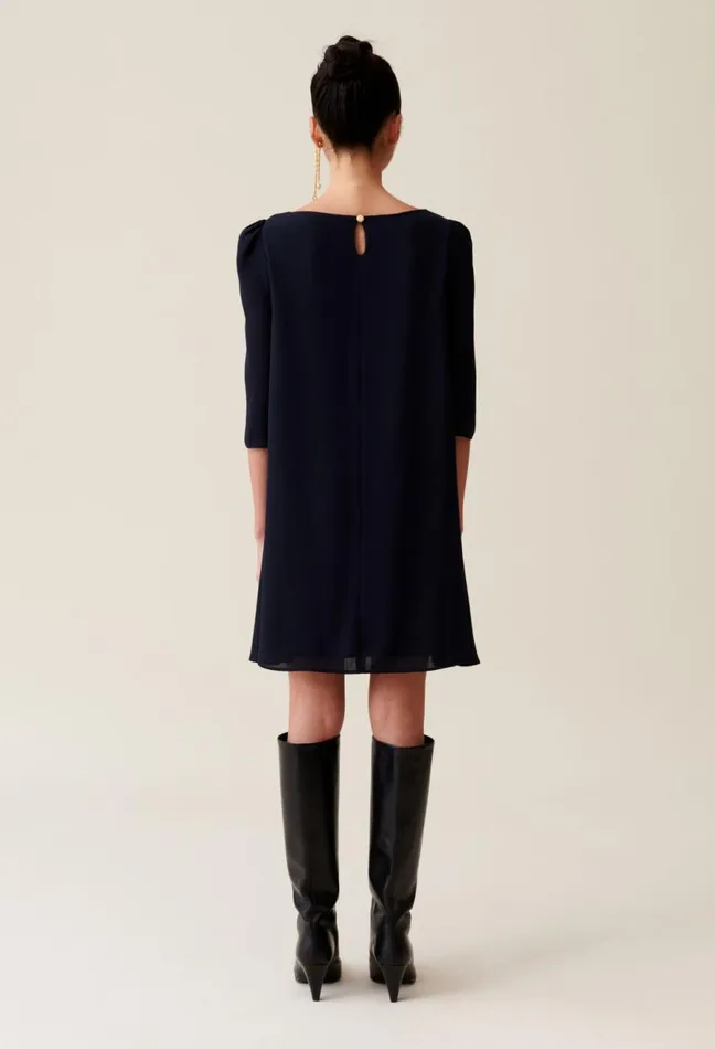 Claudie Pierlot Short Rififi Dress Navy Women Dresses