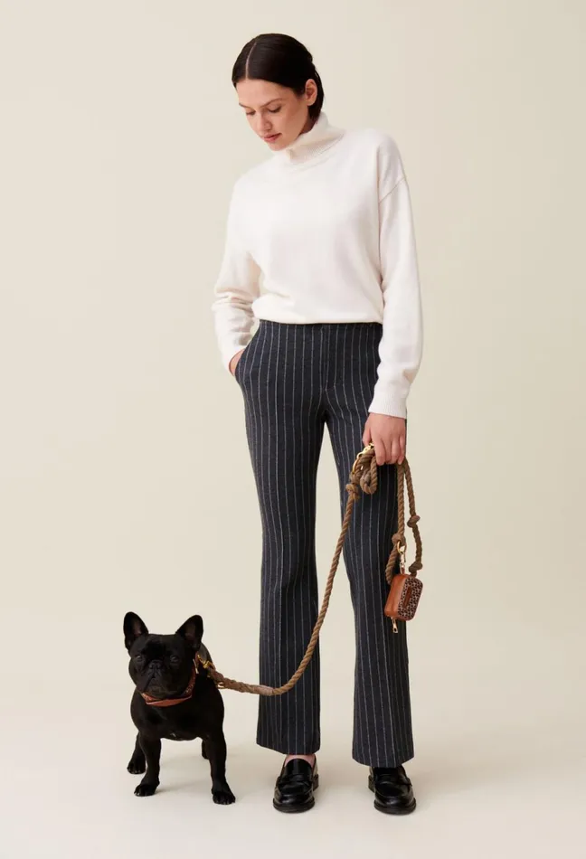 Claudie Pierlot Striped Flared Trousers Dualcolor Women Jeans And Trousers Claudie Pierlot Striped Flared Trousers Dualcolor Women Jeans And Trousers