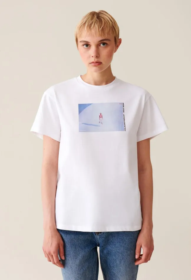 Claudie Pierlot TShirt Of The Month 8211 290824 Ecru Women TShirts