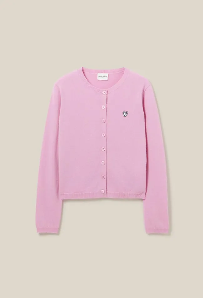 Claudie Pierlot Toto Jean Wool Cardigan Pale Pink Women Knitwear And Cardigans Claudie Pierlot Toto Jean Wool Cardigan Pale Pink Women Knitwear And Cardigans
