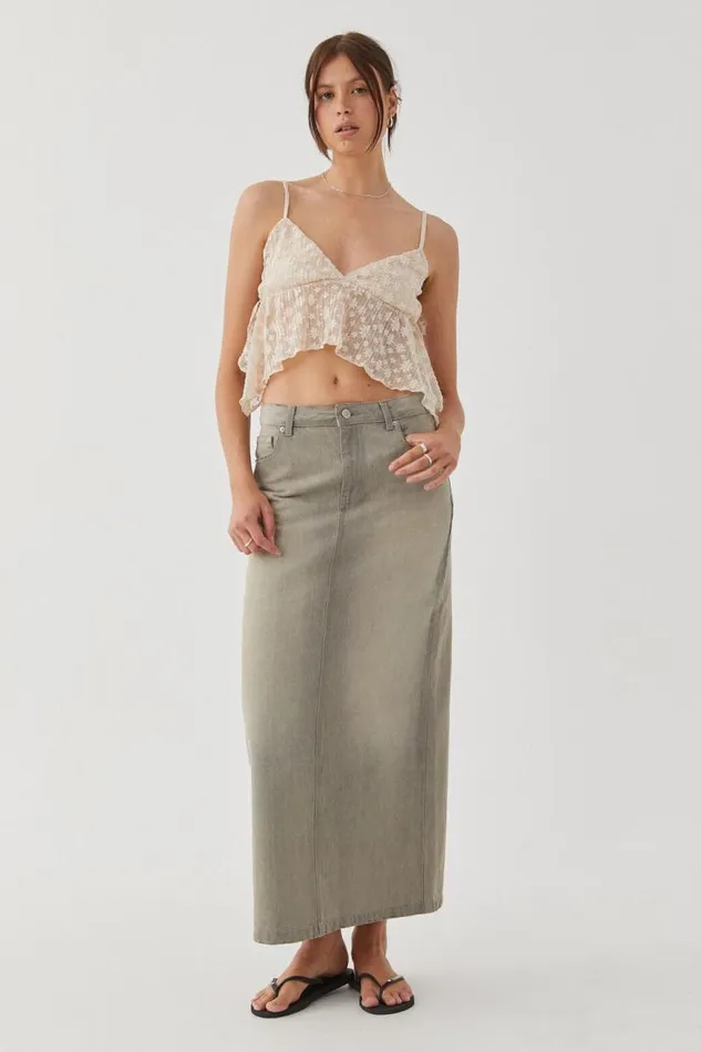 Clothing Supr Going Out Tops Molly Lace Cami Vanilla Beige