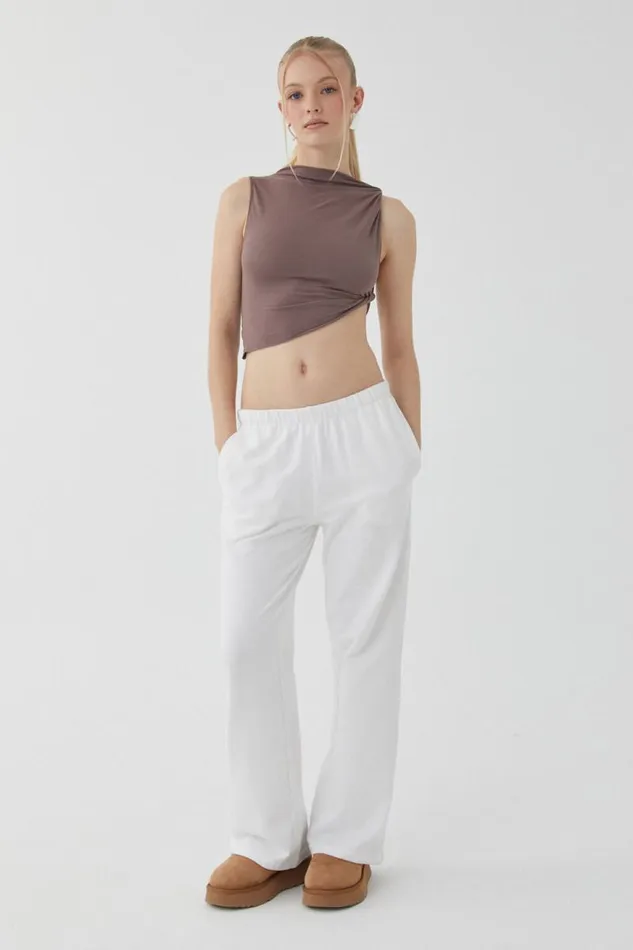 Clothing Supr Going Out Tops Soft Ruched Twist Top Brown Carob