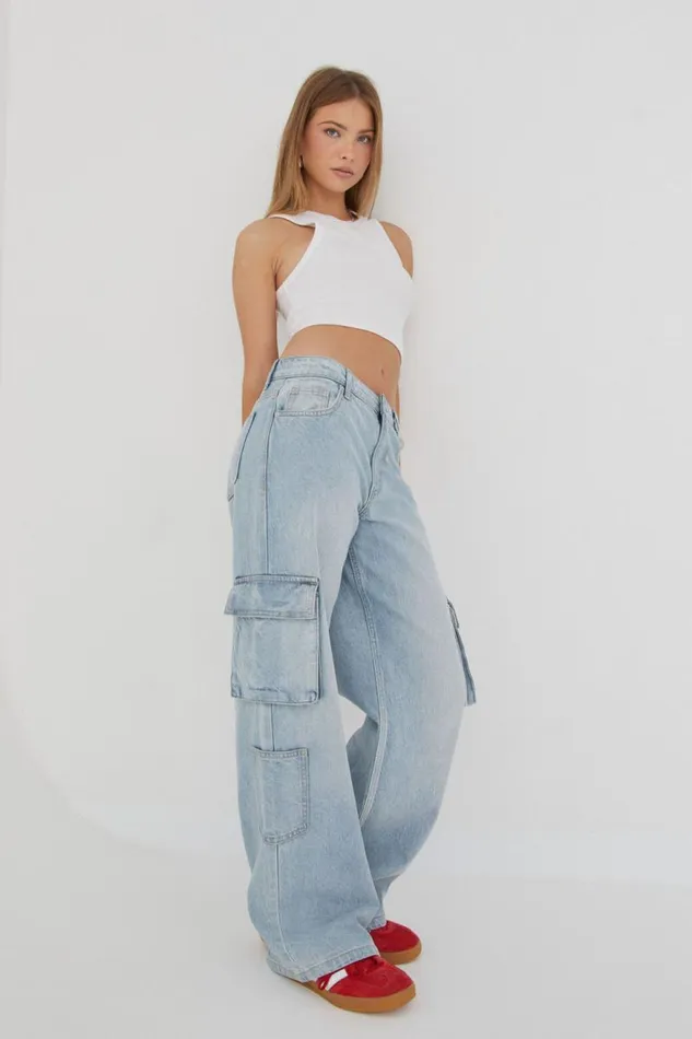 Clothing Supr Jeans Baggy Cargo Jean Valley Blue