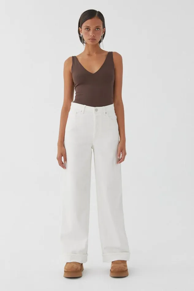 Clothing Supr Jeans High Rise Wide Jean Warm White