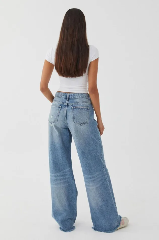 Clothing Supr Jeans Low Rise Baggy Jean River Blue Rip