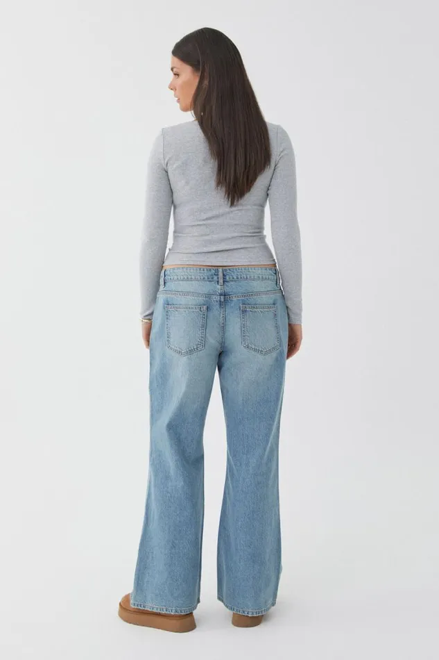 Clothing Supr Jeans Low Rise Bootleg Jean Surf Blue