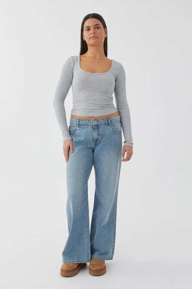 Clothing Supr Jeans Low Rise Bootleg Jean Surf Blue