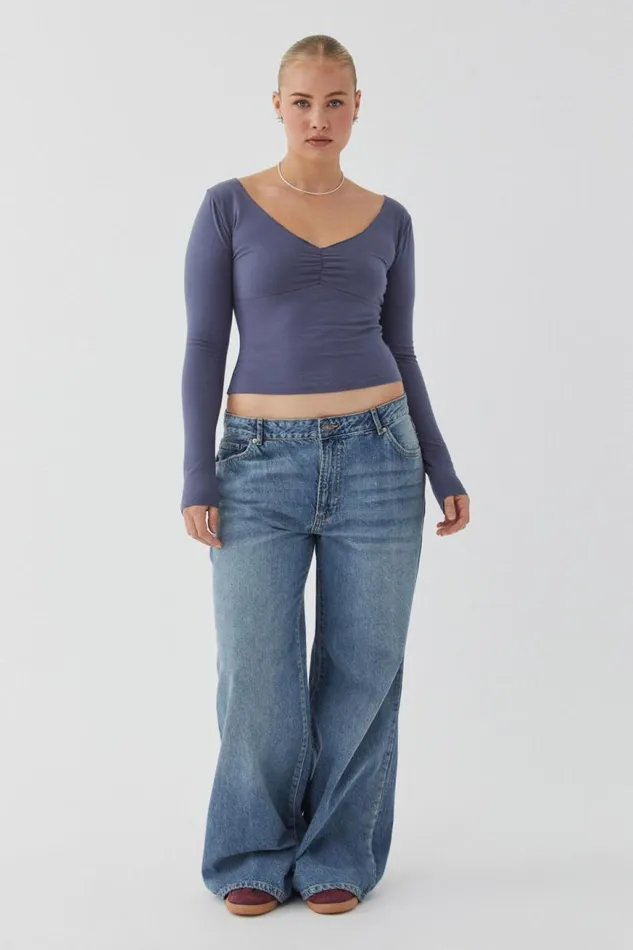 Clothing Supr Long Sleeve Tops Audrey Long Sleeve Top Weekend Blue