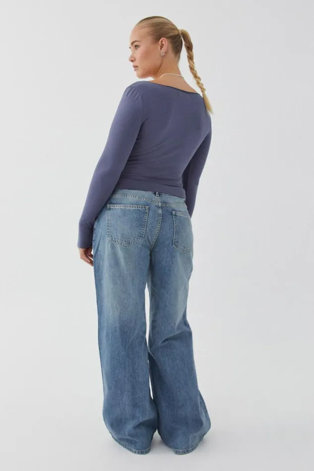 Clothing Supr Long Sleeve Tops Audrey Long Sleeve Top Weekend Blue