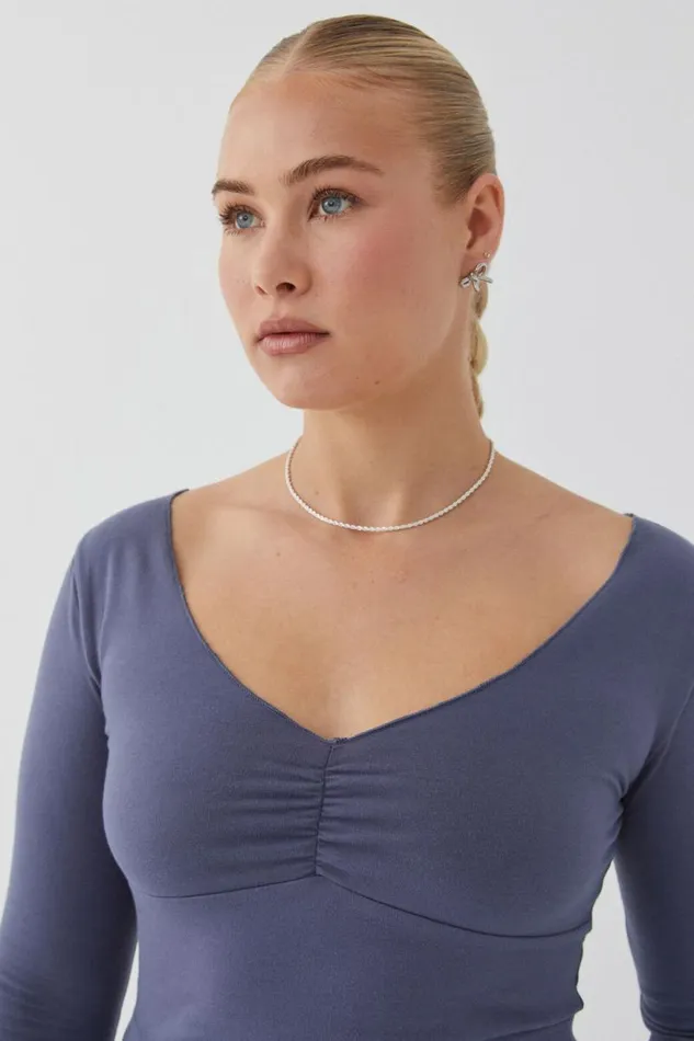 Clothing Supr Long Sleeve Tops Audrey Long Sleeve Top Weekend Blue