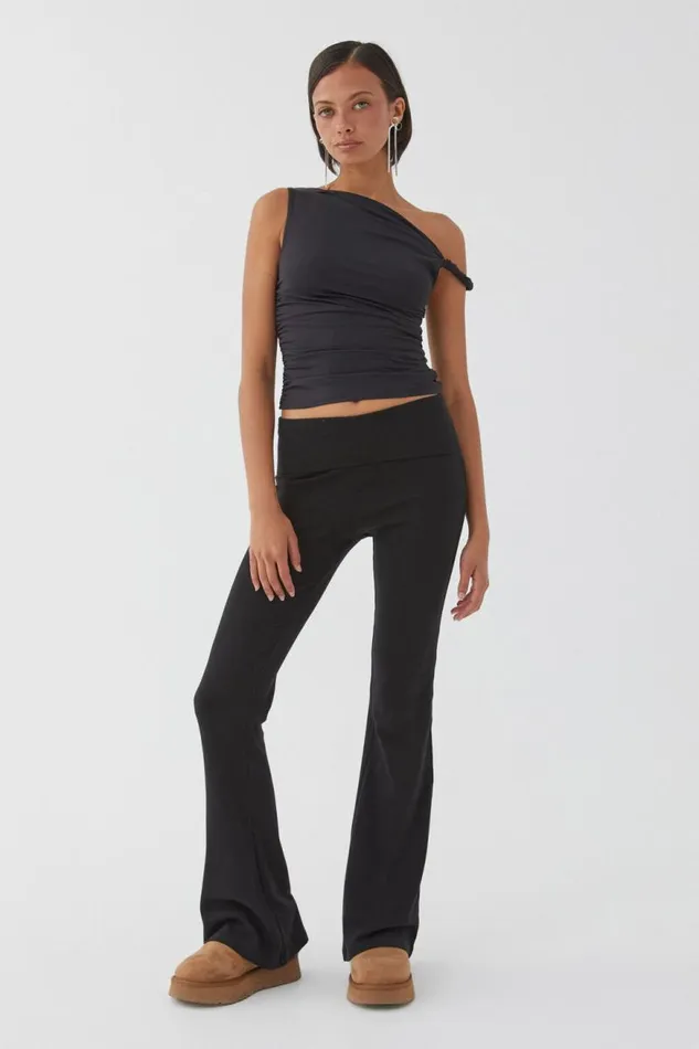 Clothing Supr Luxe Essentials Luxe Bree Ruched Twist Top Black