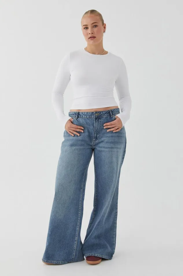 Clothing Supr Luxe Essentials Luxe Long Sleeve Longline Tee White