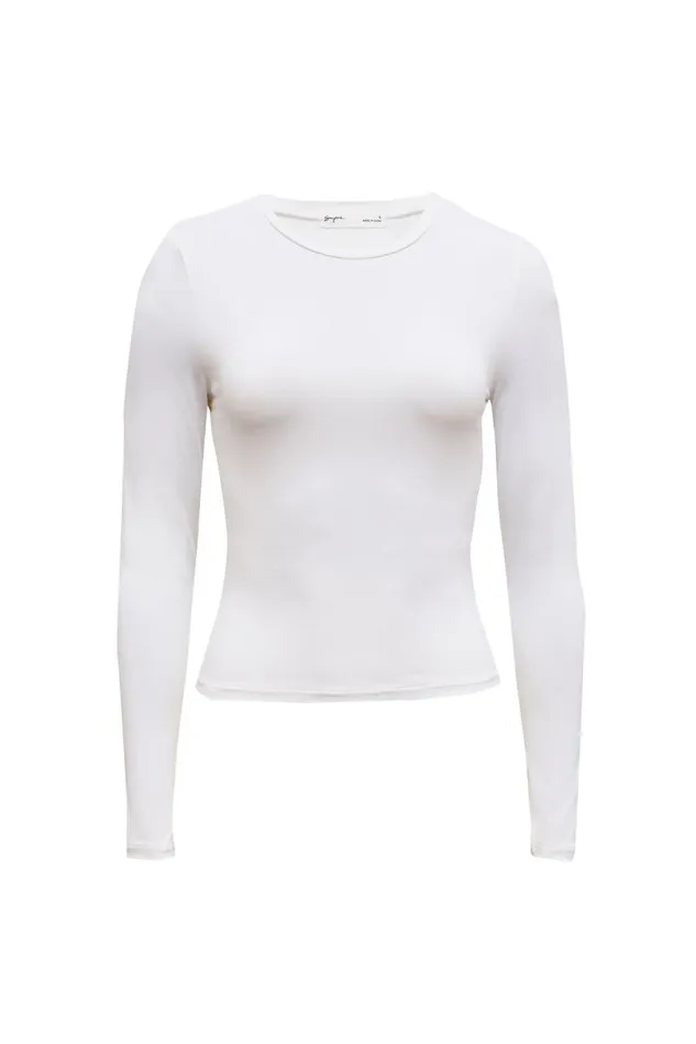 Clothing Supr Luxe Essentials Luxe Long Sleeve Longline Tee White