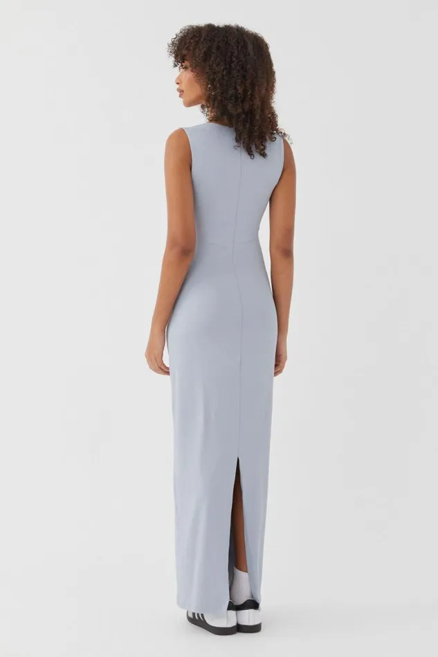 Clothing Supr Luxe Essentials Luxe Open Neck Maxi Dress Newport Blue