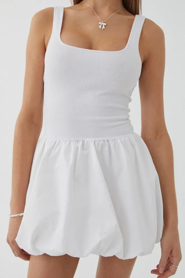 Clothing Supr Mini Dresses Clara Bubble Mini Dress White