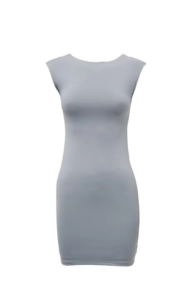 Clothing Supr Mini Dresses Luxe Backless Mini Dress Moonlight Grey