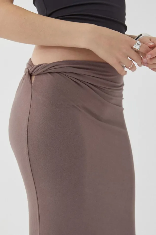 Clothing Supr Skirts Soft Twist Maxi Skirt Brown Carob