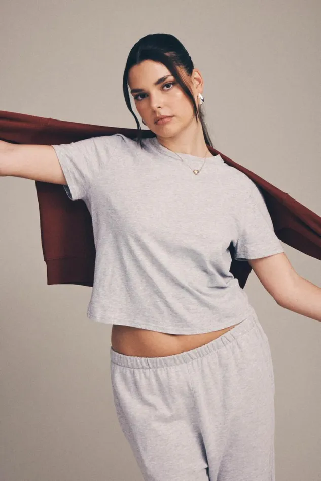 Clothing Supr T Shirts Everyday Tee Grey Marle