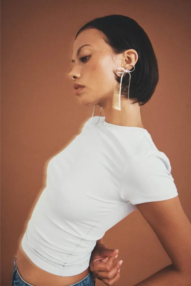 Clothing Supr T Shirts Luxe Longline Tee White