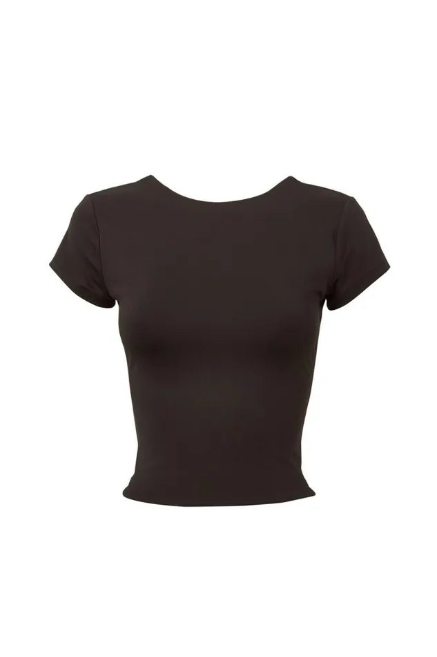 Clothing Supr T Shirts Luxe Short Sleeve Backless Tee Black