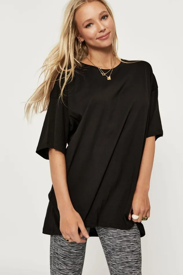Clothing Supr T Shirts Piper Oversized Tee Black