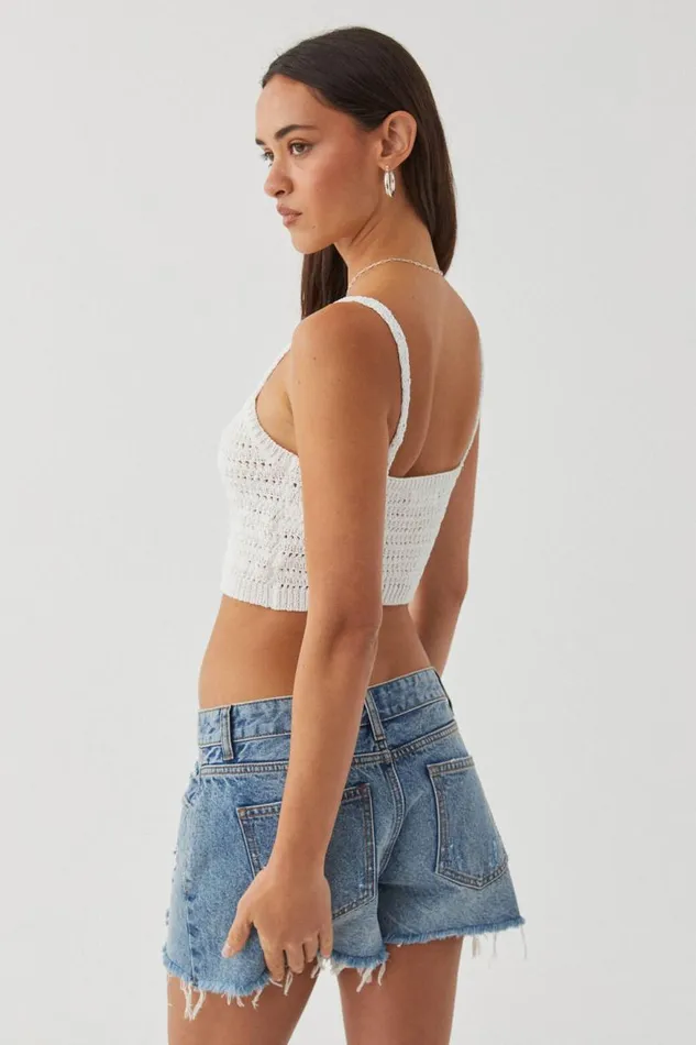Clothing Supr Tank Tops Camila Cropped Cami Summer White