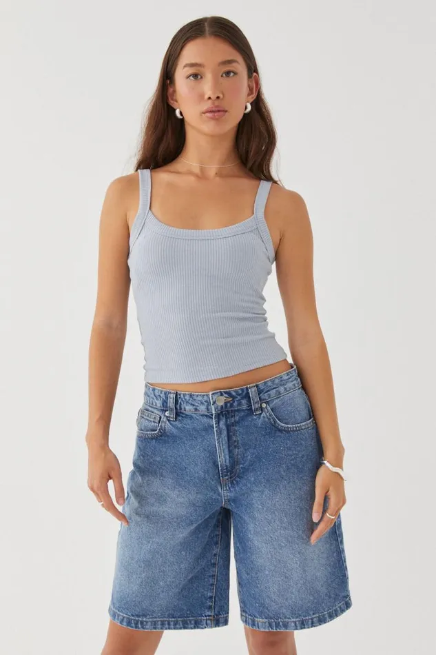 Clothing Supr Tank Tops Riri Scoop Neck Tank Newport Blue