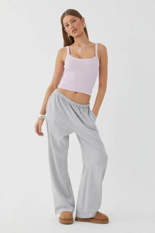 Clothing Supr Tank Tops Riri Scoop Neck Tank Rose Blush