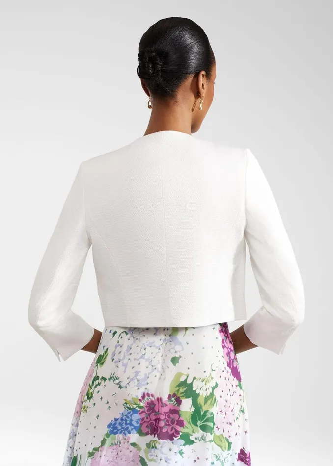 Coats and Jackets Women HOBBS Elize Textured Jacket Ivory