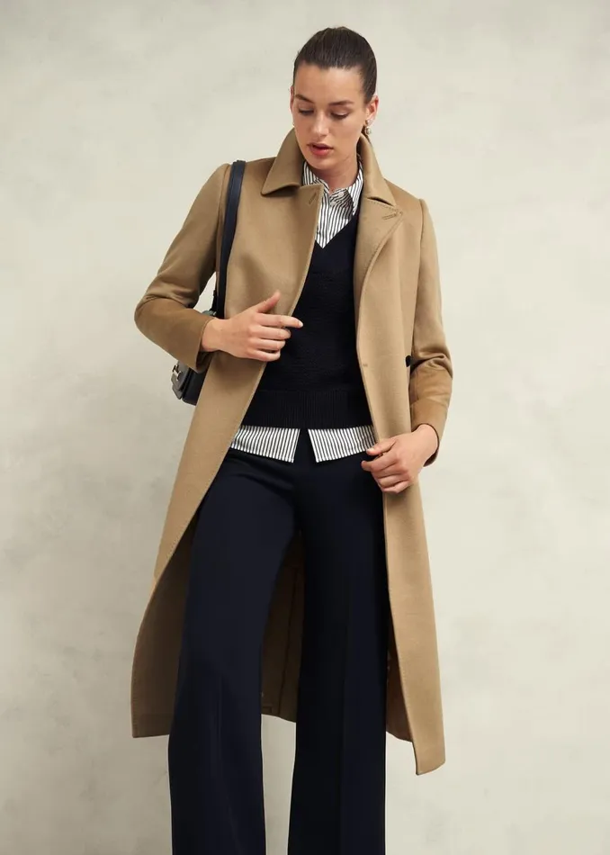 Coats and Jackets Women HOBBS Livia Wool Coat Hobbs Camel